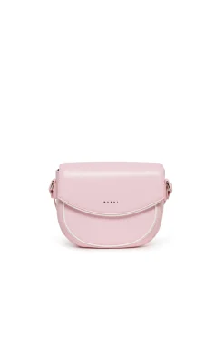 Bags And Backpacks>MARNI Smile Bag in coated fabric with shoulder strap light pink