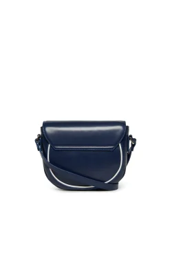 Bags And Backpacks>MARNI Smile Bag in coated fabric with shoulder strap blue navy