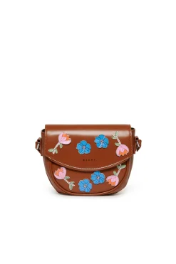 Bags And Backpacks>MARNI Smile bag with flowers brown