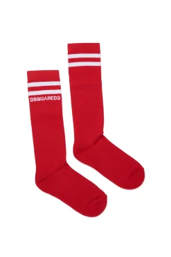 Socks | Socks>DSQUARED2 Socks with logo tango red