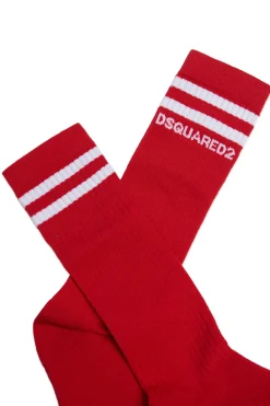 Socks | Socks>DSQUARED2 Socks with logo tango red