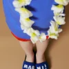 Slippers And Sandals | Slippers And Sandals>MARNI Sponge slide slippers with maxi logo cobalto blue