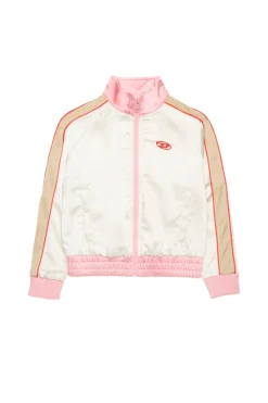 Sweatshirts | Activewear>DIESEL Sporty chic sweatshirt in satin off white