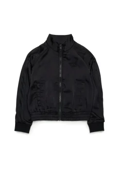 Sweatshirts | Activewear>DIESEL Sporty chic sweatshirt in satin black