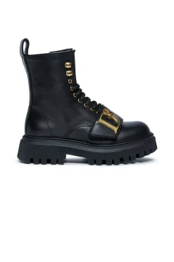 Boots And Combat Boots | Boots And Combat Boots>DSQUARED2 Statement lace-up boots with logo black