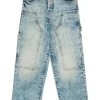Denim-Mania | Denim-Mania>DSQUARED2 Straight jeans with marbled effect - Loose blue denim