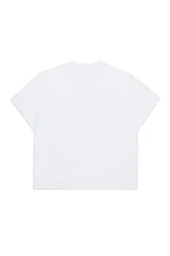 T-Shirts | Logomania>MM6 MAISON MARGIELA Stretched logo jersey T-shirt white