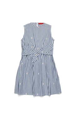 Dresses>MAX&Co. Striped poplin Disco dress royal blue