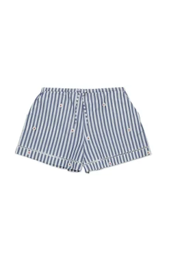 Shorts>MAX&Co. Striped poplin shorts royal blue