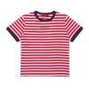 T-Shirts>MAX&Co. Striped T-shirt with logo fiery red