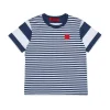 T-Shirts>MAX&Co. Striped T-shirt with patches bluette