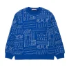 Sweatshirts | Sweatshirts>MARNI Sweatshirt with Black Board graphics blue