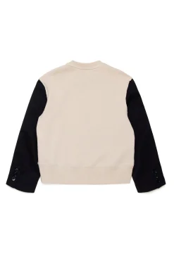 Sweatshirts | Sweatshirts>MM6 MAISON MARGIELA Sweatshirt with blazer sleeves beige