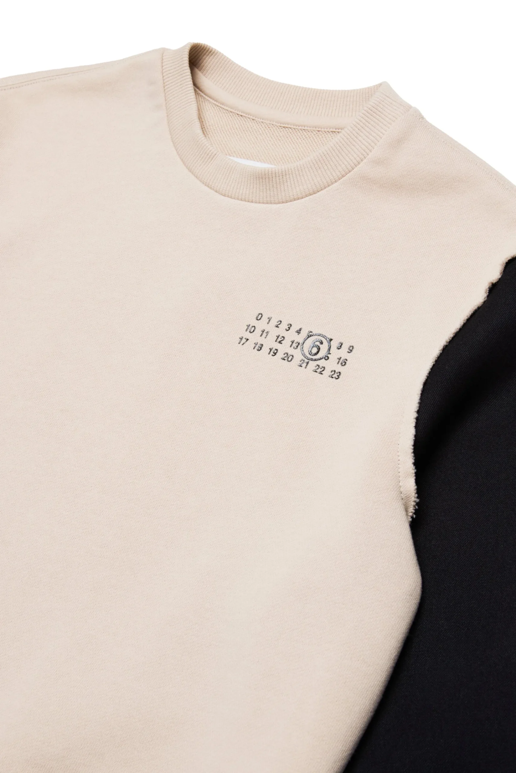 Sweatshirts | Sweatshirts>MM6 MAISON MARGIELA Sweatshirt with blazer sleeves beige