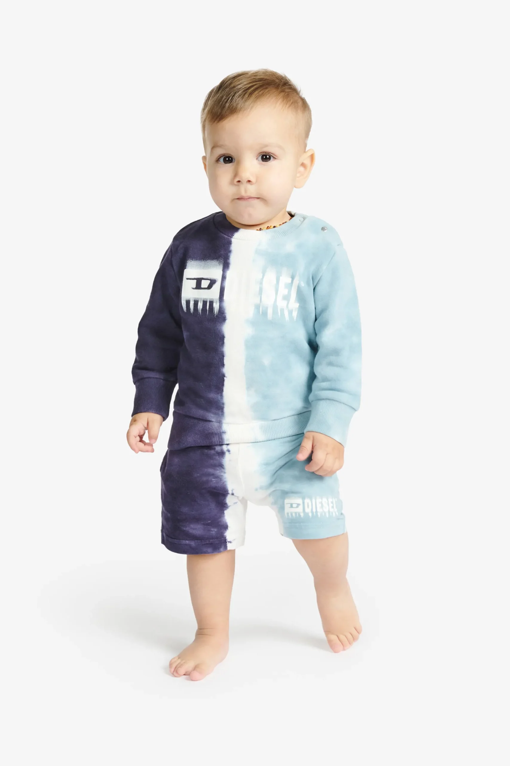 Sweatshirts | Activewear>DIESEL Sweatshirt with degradé effect logo dark blue