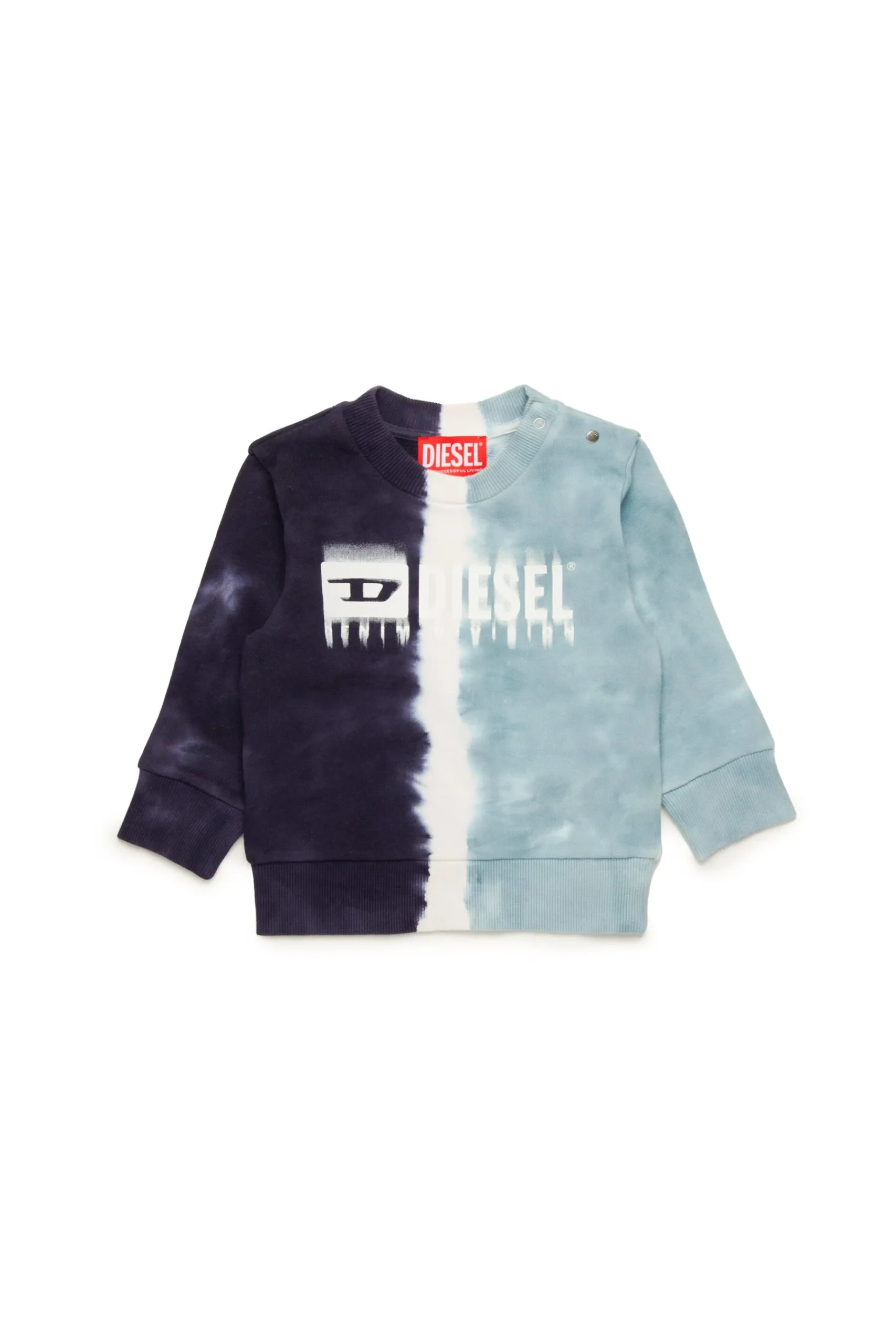 Sweatshirts | Activewear>DIESEL Sweatshirt with degradé effect logo dark blue