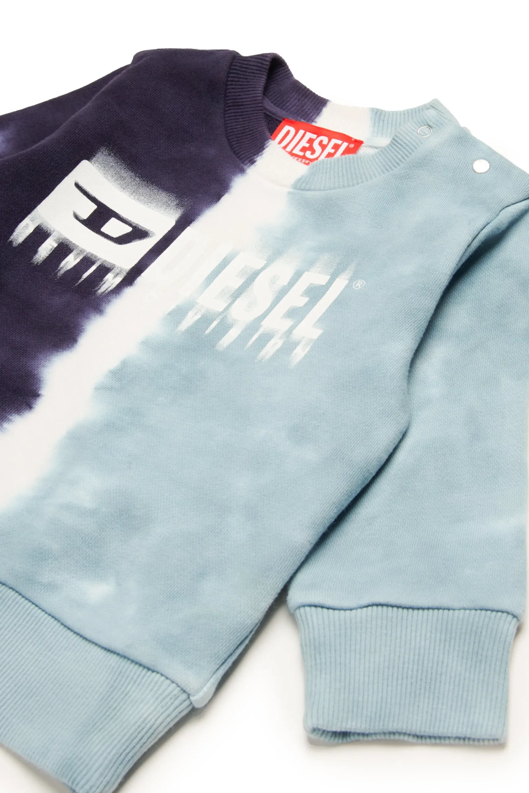 Sweatshirts | Activewear>DIESEL Sweatshirt with degradé effect logo dark blue