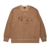 Sweatshirts>N°21 Sweatshirt with fading logo buckthorn brown