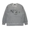Sweatshirts>N°21 Sweatshirt with fading logo medium gray