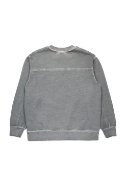 Sweatshirts>N°21 Sweatshirt with fading logo medium gray