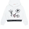 Sweatshirts>MARNI Sweatshirt with sequined flowers natural white