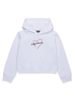 Sweatshirts>DSQUARED2 Sweatshirt with stylised heart white