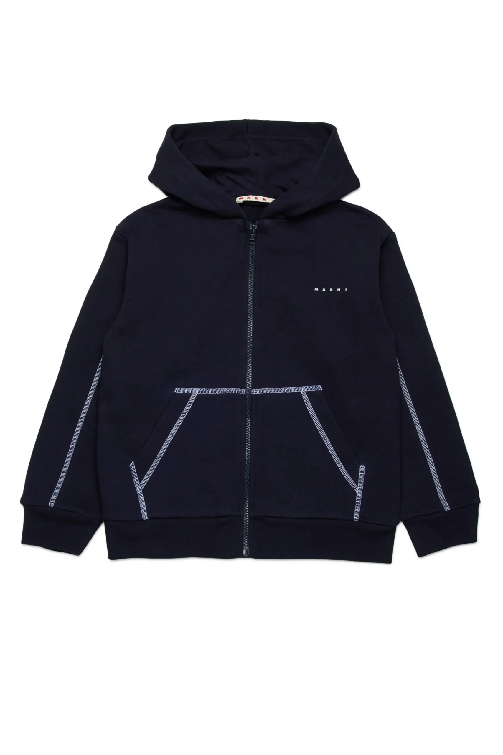 Sweatshirts | Activewear>MARNI Sweatshirt with zip and contrasting seams blue navy
