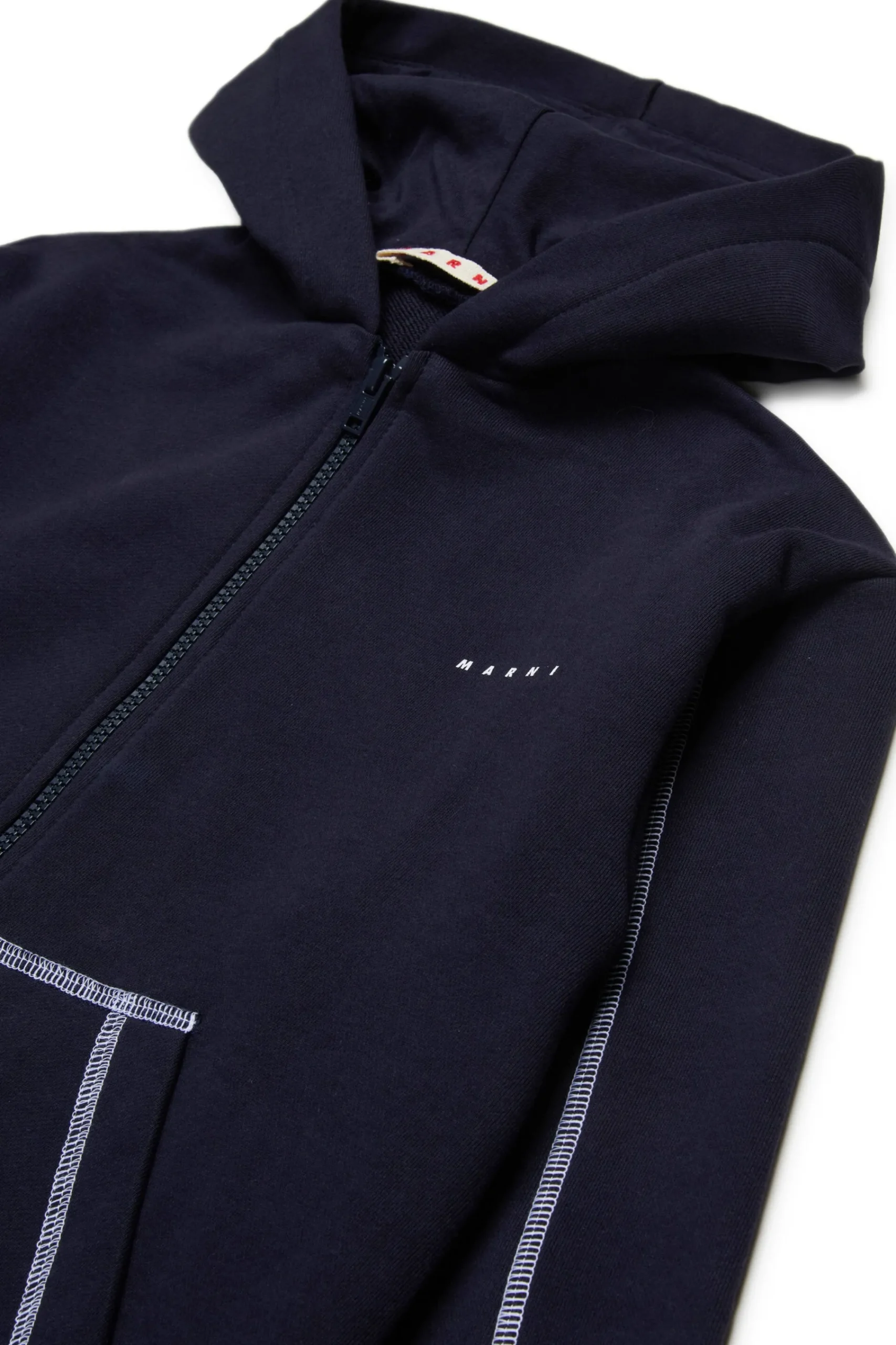 Sweatshirts | Activewear>MARNI Sweatshirt with zip and contrasting seams blue navy