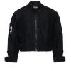 Jackets And Padded Jackets | Logomania>DSQUARED2 Technical cotton branded jacket black