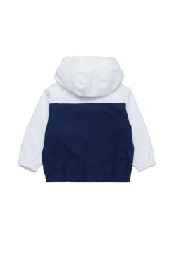 Jackets And Padded Jackets | Activewear>DSQUARED2 Tennis-style colourblock windbreaker jacket dark blue