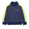 Activewear | Activewear>DIESEL Triacetate effect colorblock sweatshirt blue peacoat