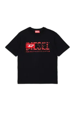 Logomania | Logomania>DIESEL Triple branded T-shirt black