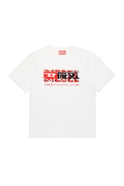 Logomania | Logomania>DIESEL Triple branded T-shirt white