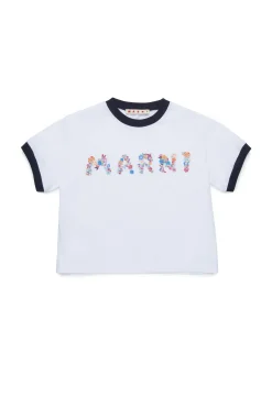 Logomania | Logomania>MARNI T-shirt branded with Holiday Logo white