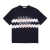T-Shirts | T-Shirts>MARNI T-shirt branded with Promenade logo blue navy