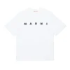 T-Shirts | Logomania>MARNI T-shirt in jersey with logo white