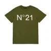 T-Shirts | Activewear>N°21 T-shirt in jersey with logo military green