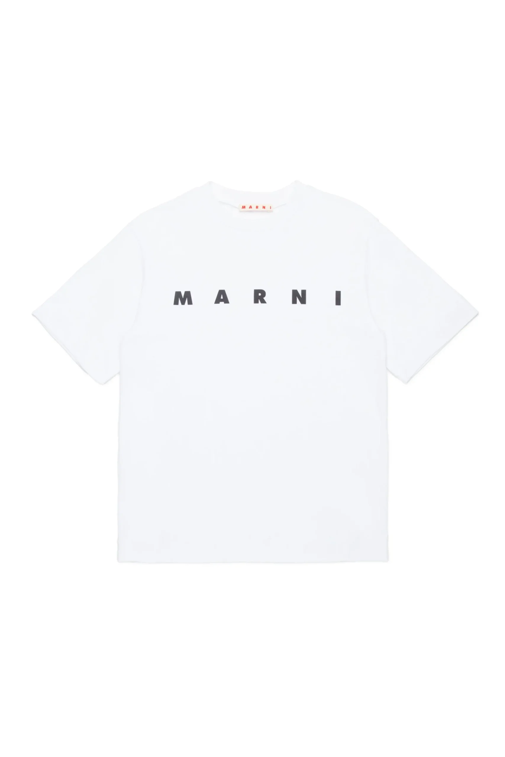 T-Shirts | Logomania>MARNI T-shirt in jersey with logo white