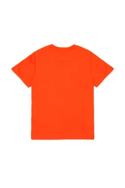 T-Shirts | Activewear>N°21 T-shirt in jersey with logo deep orange