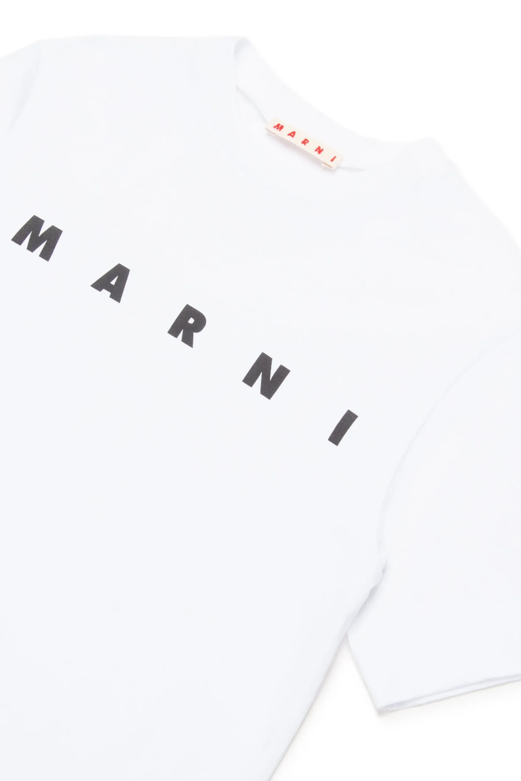 T-Shirts | Logomania>MARNI T-shirt in jersey with logo white