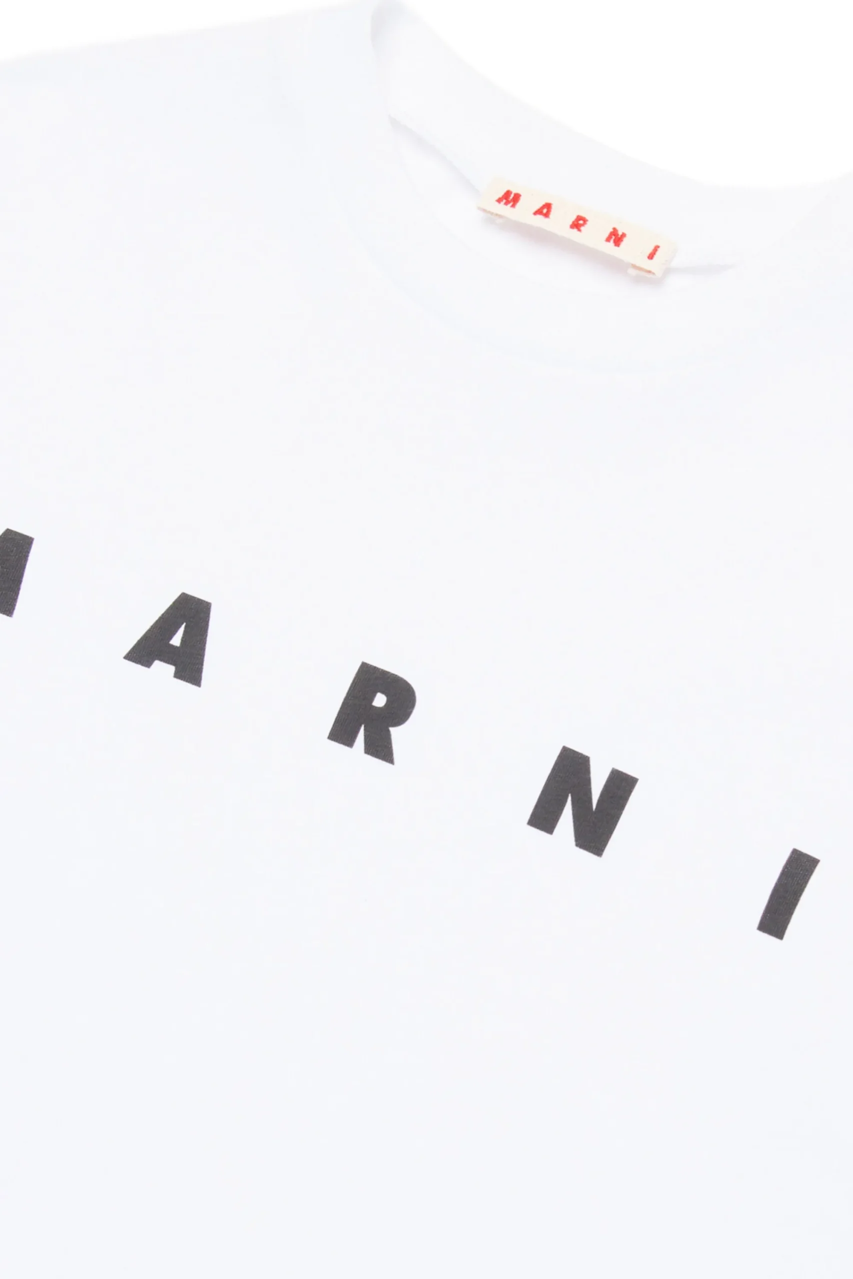 T-Shirts | Logomania>MARNI T-shirt in jersey with logo white