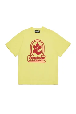 T-Shirts | T-Shirts>DSQUARED2 T-shirt Invicta x lemon yellow