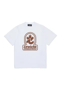 T-Shirts | T-Shirts>DSQUARED2 T-shirt Invicta x white