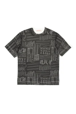 T-Shirts | T-Shirts>MARNI T-shirt with Board graphic black