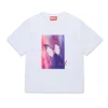 T-Shirts>DIESEL T-shirt with butterfly graphics and rhinestones white