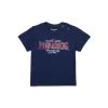 T-Shirts | Activewear>DSQUARED2 T-shirt with college print dark blue