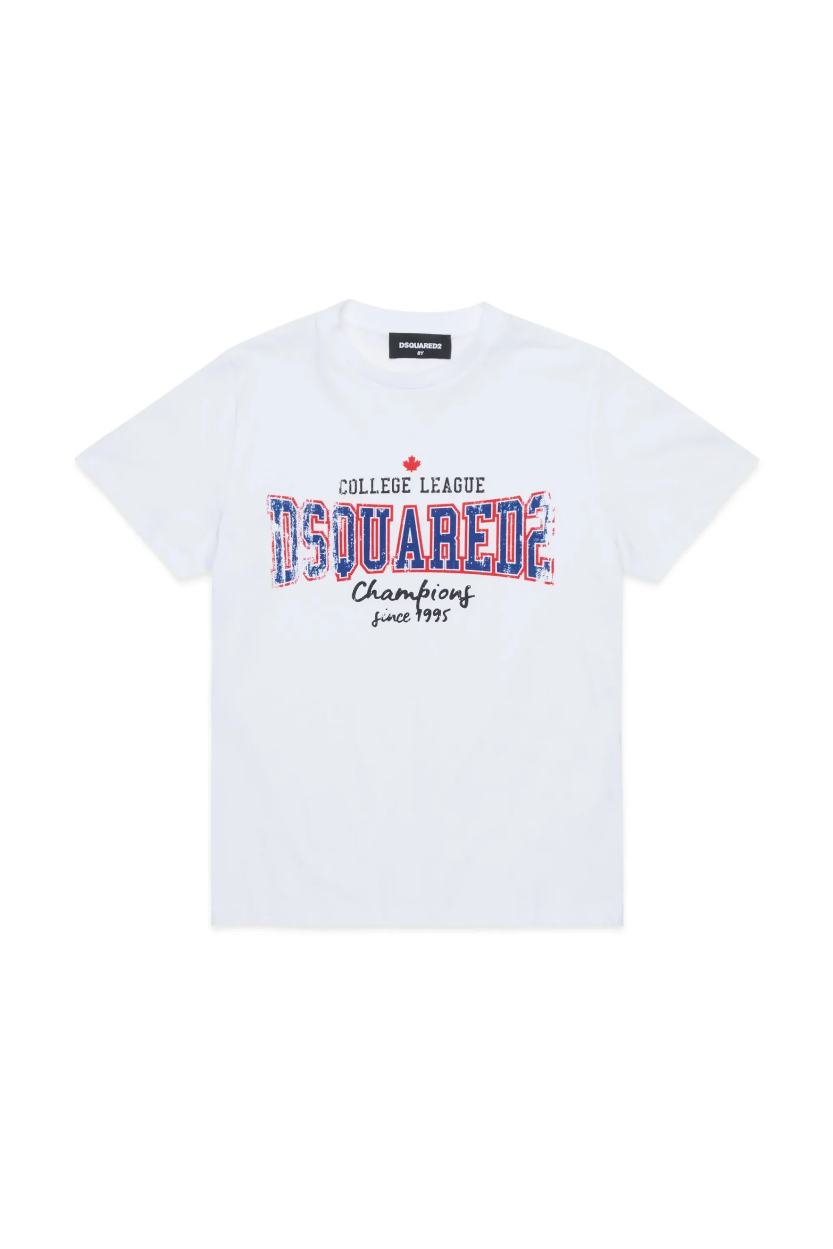 T-Shirts | Activewear>DSQUARED2 T-shirt with college print white
