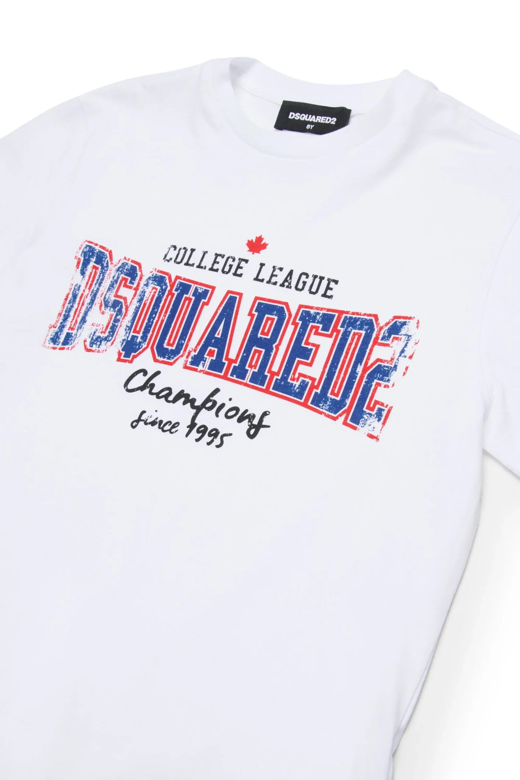 T-Shirts | Activewear>DSQUARED2 T-shirt with college print white