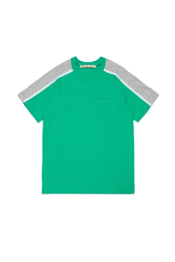 T-Shirts | Activewear>MARNI T-shirt with colorblock details pastel green