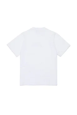 T-Shirts | Logomania>DSQUARED2 T-shirt with contrasting logo white